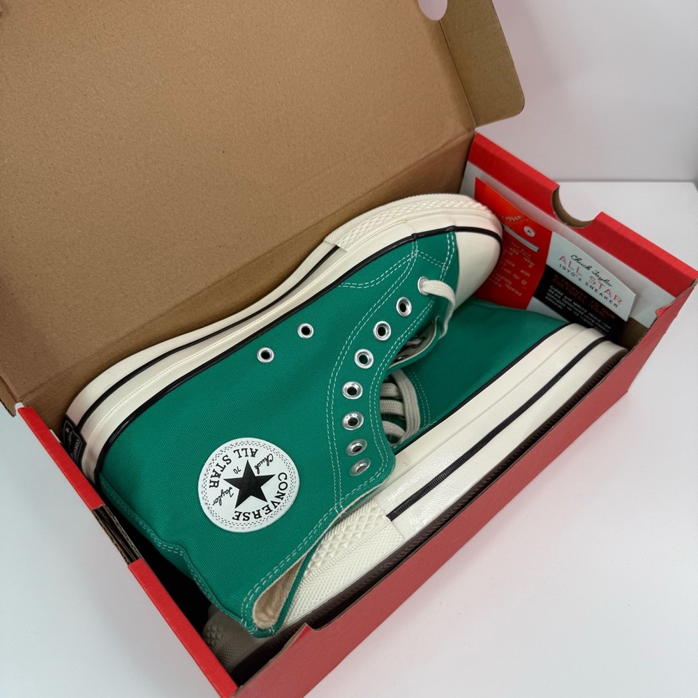 Converse Green Chuck 70 Hi Vintage Canvas Midnight Clover Sneakers 168508C NWT - Picture 5 of 10